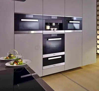 Modern Built-in Kitchen set top Gass or electric Owen macrovave coffee machine