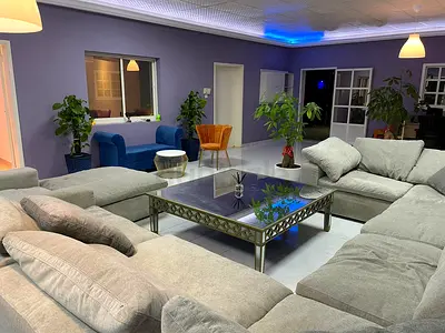 Luxury pan Emirates Pianca corner modular sofa seven seater