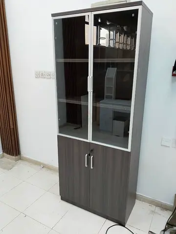 Stylish Display Cabinet with Glass Doors