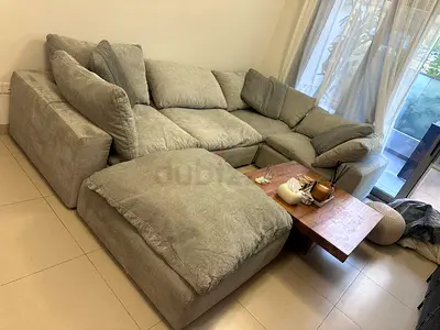 Excellent condition Pianca corner modular sofa feather filled