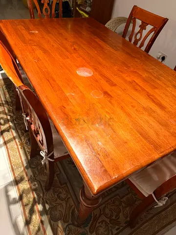 Dining table with dining chairs, 6 seater