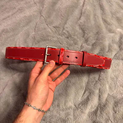 Goyard Monogram Red Belt