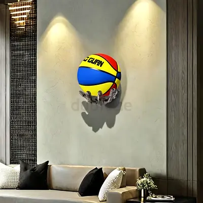Creative Hand-Shaped Wall Mounted Basketball Holder – Sports Ball Display Rack | Ajman