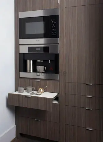 Miele Built-in Microwave and Coffee Maker Set