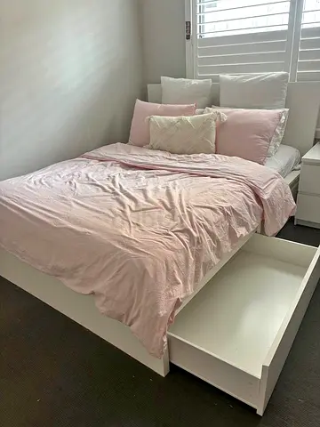 IKEA  Queen size bed with ikea mattress