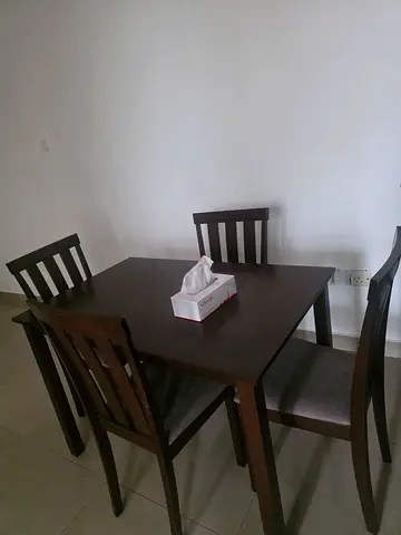 Wooden Dining Table with Chairs