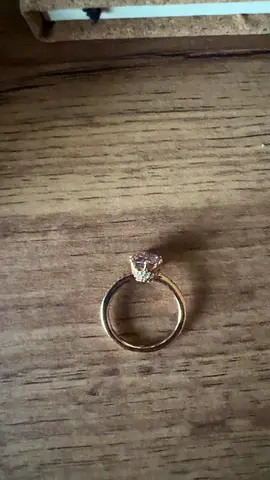 Pink Sparkling Crown Solitaire Ring