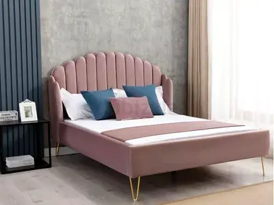 New Stylish and Comfortable Bed with Elegant Headboard