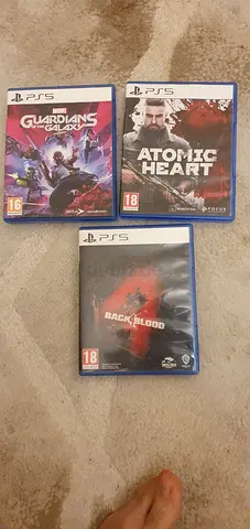 Collection of PlayStation 5 Games: Atomic Heart, Guardians of the Galaxy, Back 4 Blood