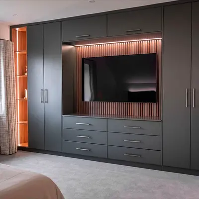 Modern Entertainment Center with Integrated Storage