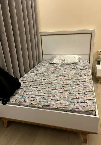 Modern Bed Frame with Mattress