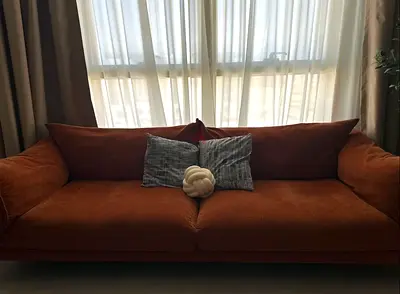 Cozy Orange Sofa
