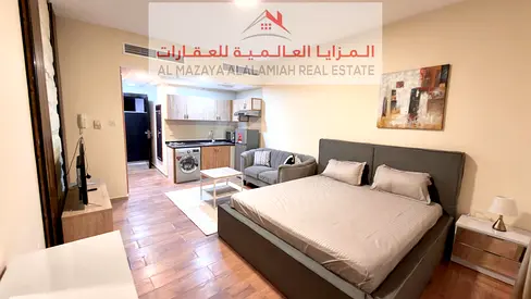 استوديو فاخر جديد كلياً | مع انترنت  المجاز 3الخدمات شهرياً | مفروش بالكامل
