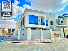 Rent in Al Yasmin, corner villa, five master bedrooms, majlis, living room and maid's room