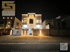 For sale - Luxury villa in Al Zahia, price includes air conditioning - Ajman | On the main street | 