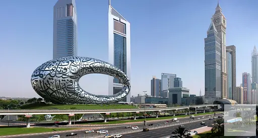 مكتب مفروش | برج لطيفة SZR | متحف بانورامي وإطلالة على المدينة