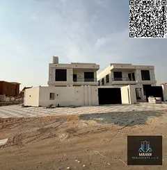 Brand new villa for sale in Ajman Al rawda 2 very good price 5 master bedroom hall majlis with maid