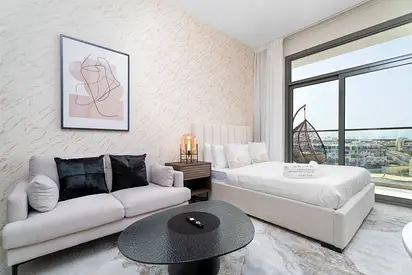 ملاذ استوديو أنيق في برج لايا هايتس | خدمة تنظيف كاملة مجانية