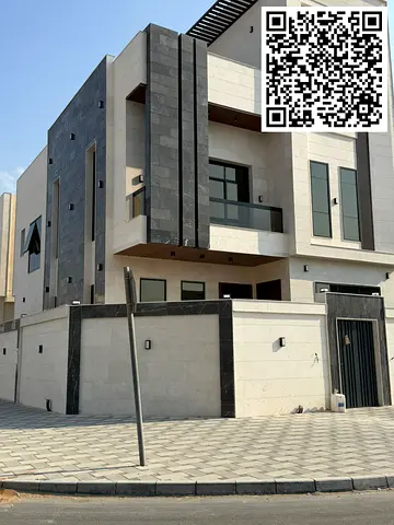 Villa for sale in Ajman, Al Bahia area, corner plot. Land area 3250 sq ft, built-up area 4500 sq ft, consisting of 7 large master bedrooms.