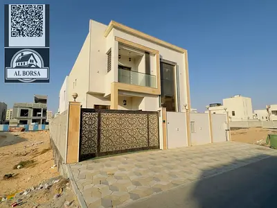 For rent in Al Yasmin area: Five master bedrooms, living room, lounge, and maid's room.
