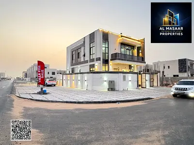 Luxury villa for sale in Al-Haliyo 2 corner lot, directly from the owner. Price includes registration fees, electricity, water, air conditioning, and