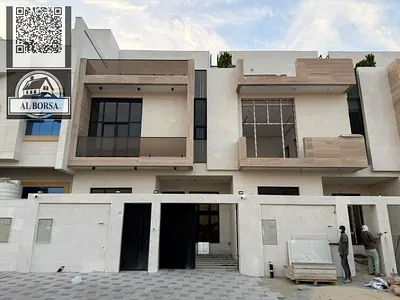 🏠 Villa for sale in Al Yasmin area, Ajman: 5 master bedrooms, a majlis, and a living room with a modern design and luxurious finishes. Freehold owner