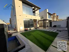 Luxury villa for sale in Ajman, Al Muwaihat 2. Super deluxe finishing. 🔥🔥 The villa is in an e