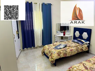 شقة للإيجار في إمارة عجمان شقة مميزة مكونة من غرفتين وصالة، مناسبة للعائلات، بمساحة عملية وتوزيع جيد يوفر الراحة والخصوصية