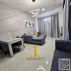 The most luxurious and beautiful fully furnished 1-bedroom apartment for monthly rent in Ajman Al Ju