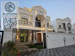 Luxury villa for sale, fully furnished with electricity and air conditioning, in Al Amerah area, Ajm
