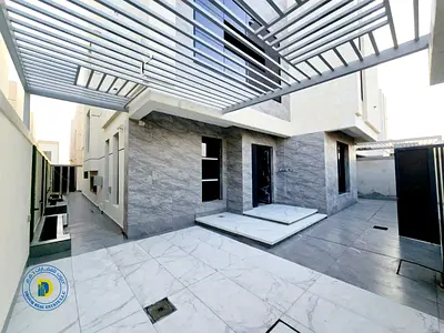 For sale, a modern villa in Al Bahia area, 6 rooms and a swimming pool, Ajman. The price includes water, electricity and air conditioning.