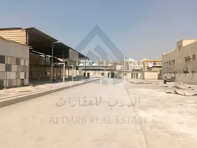 عقار صناعي للايجار بالمنطقة الصناعية 17 | حوطة جاهزة ومغطاة | مستودع | مكتب + 8 غرف للعمال