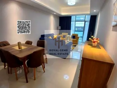 Spacious room and hall in GULFA TOWER available for yearly rent Fully furnished with amenities like parking, gym, swimming pool, and kids play area.