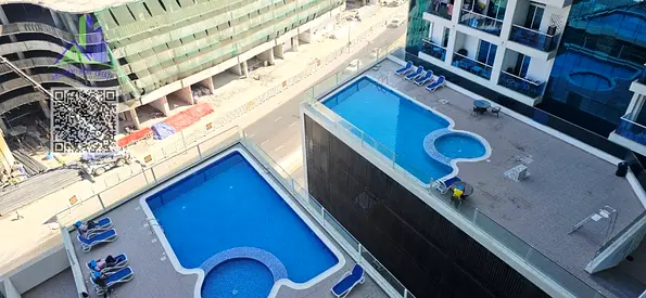 Fully furnished one-bedroom apartment for sale in Oasis Towers2 direct pool view