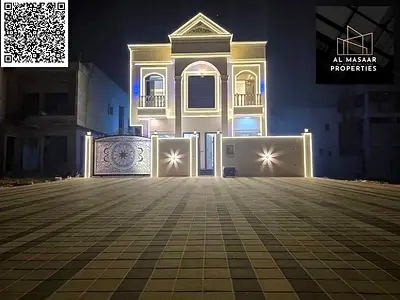 فيلا بسعر شامل رسوم التسجيل والتملك على الشارع الرئيسي جاهزة للسكن في أرقى مناطق عجمان تملك حر