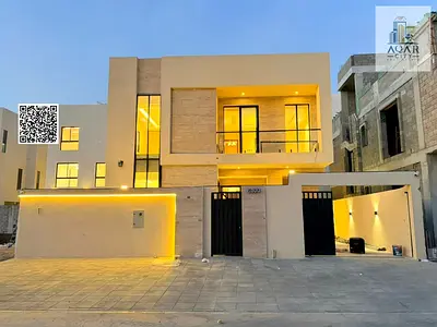 **A strategic location near all services 🏠 Distinctive location, modern villa, central air conditioning, including registration and ownership fees, opposite Al Hamidiya Park 🔥 High-quality finishing,