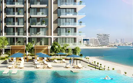 شقة بغرفتي نوم | برج سي بوينت 1 | إطلالات متعددة على الواجهة البحرية | مفروشة بشرفة وإمكانية الوصول إلى المسبح