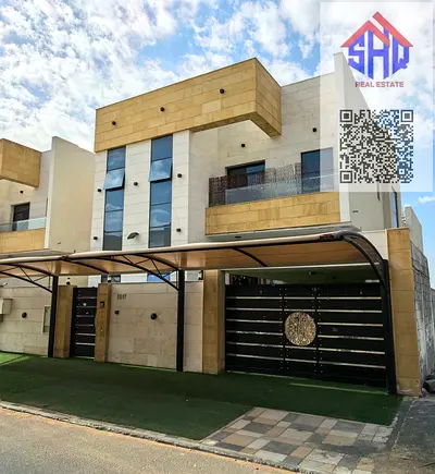 Villa for rent in Al Yasmin, five master bedrooms with built-in wardrobes, living room, majlis, and maid's room
