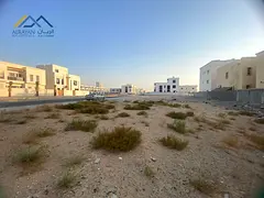 For sale, residential land \ in the most upscale area of ​​Ajman \ Al Alia area \ on an asphalt 