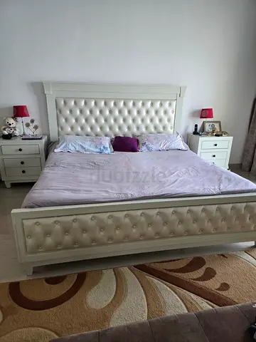 Elegant stylish classic Bed with side tables