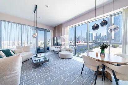 Burj View | Upgraded & Furnished | Maids Room