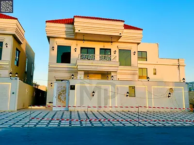 For sale: Modern villa near the mosque in Al Helio 2 (directly next to the Azhi project), close to all services and near Sheikh Mohammed Bin Zayed Roa