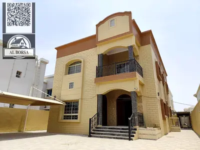🏡 للإيجار فيلا في الروضة 2 – عجمان، 5 غرف ماستر + مجلس + صالة + غرفة خادمة، طرف.