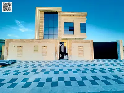 A European-style villa with a terrace overlooking a garden, located near a mosque. Fees include registration, ownership, water, and electricity.