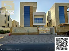 Luxury villa for rent in Al-Haliou, first occupancy, with swimming pool, central air conditioning, 3