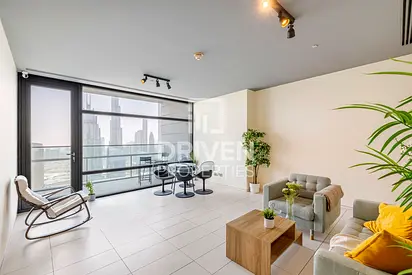 Rare Unit with Burj and Sea View | Furnished