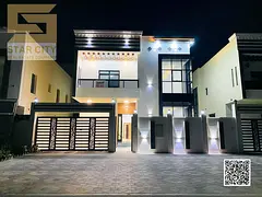 An elegant villa with a modern design that includes 5 spacious master bedrooms with a separate maid