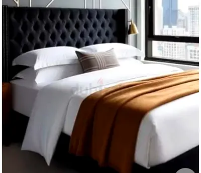 Dark gray super king size bed