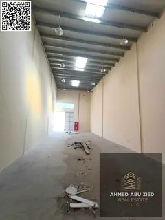 6 warehouses for rent in Al Jurf Industrial Area 2, 3000 sq ft, 30 kW electricity, near Sheikh Moham