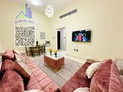 Al Nuaimiya, Kuwait Street, easy exit to Sharjah. Monthly rent for a room and a hall is 4200, and tw